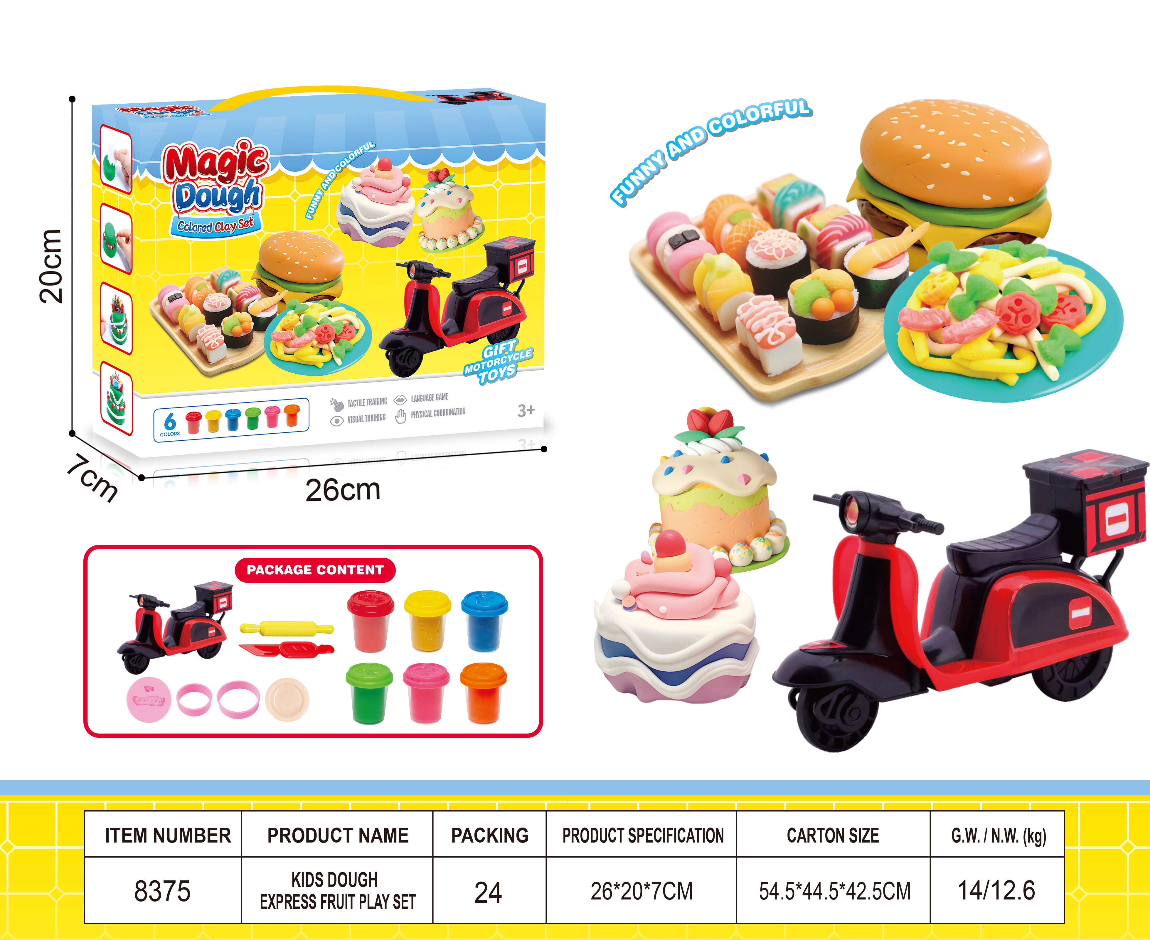 KIDS DOUGH FAST Food Delivery Play Set