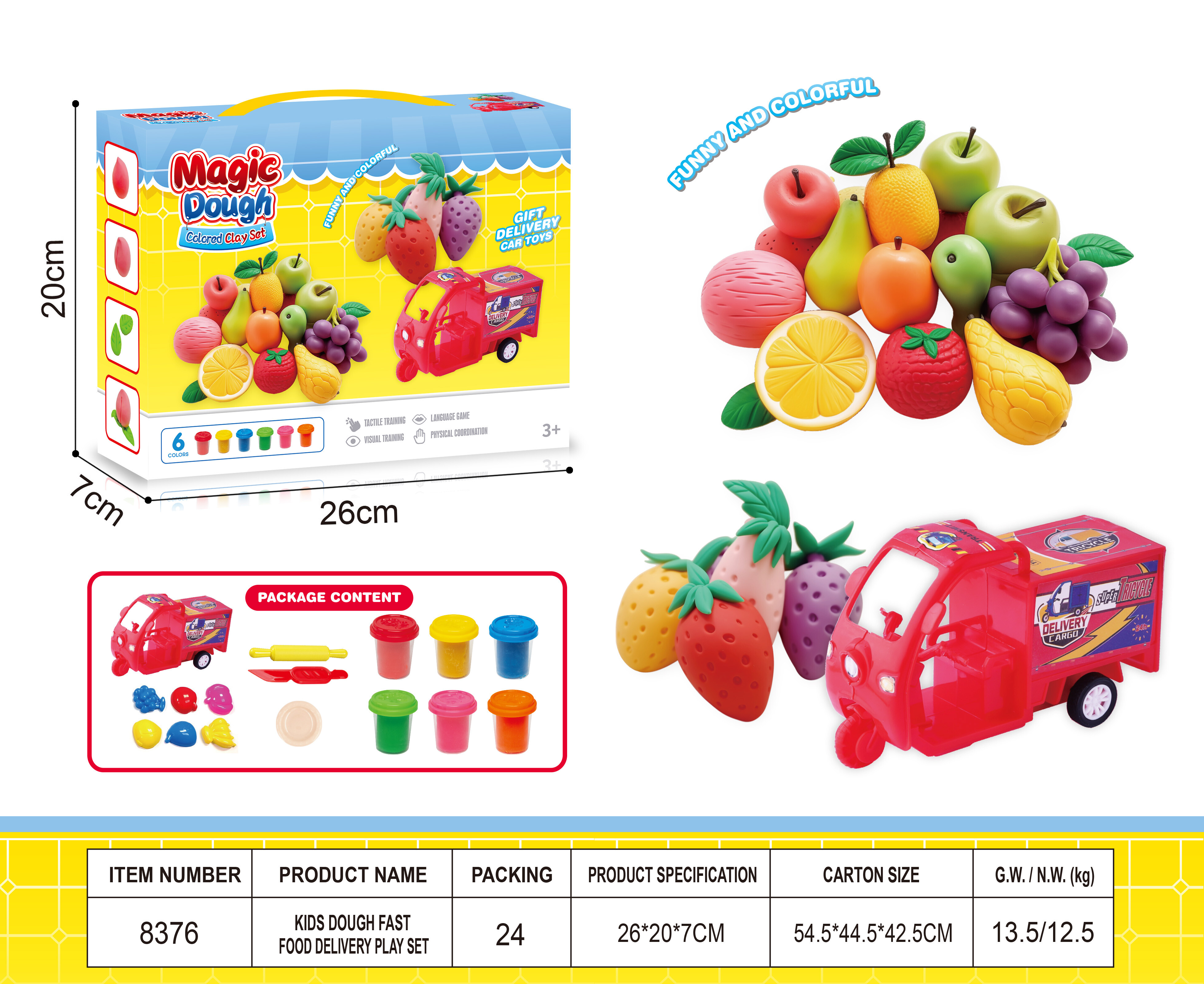 KIDS DOUGH Express Fruit Play Set