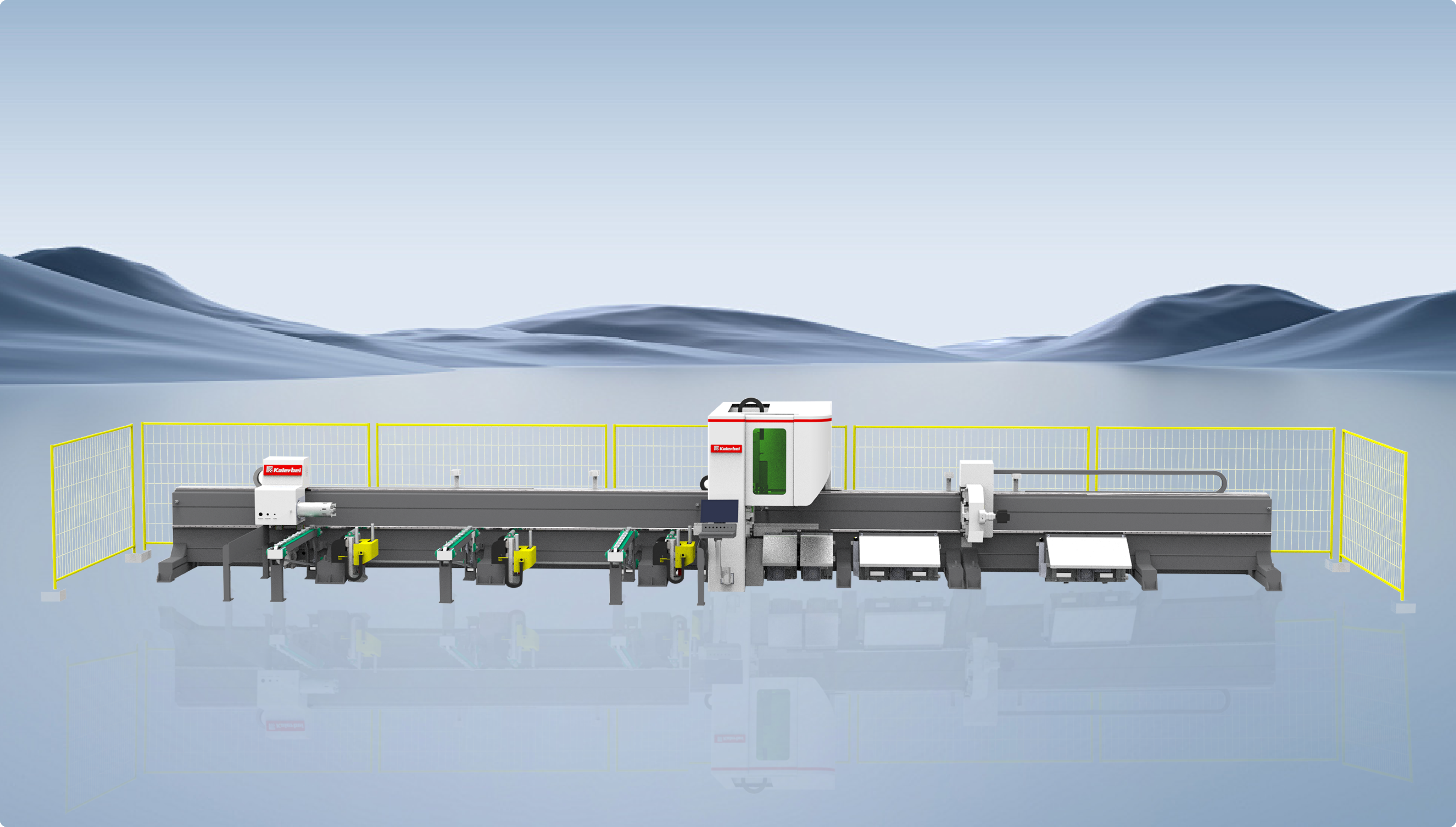 Kalerbei SC Series Side-mounted Three-chuck Heavy Duty Pipe Laser Cutting Machine