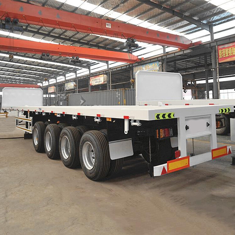 New Flatbed Semi Trailer 4 Axle Flatbed Semi Trailers for Sale
