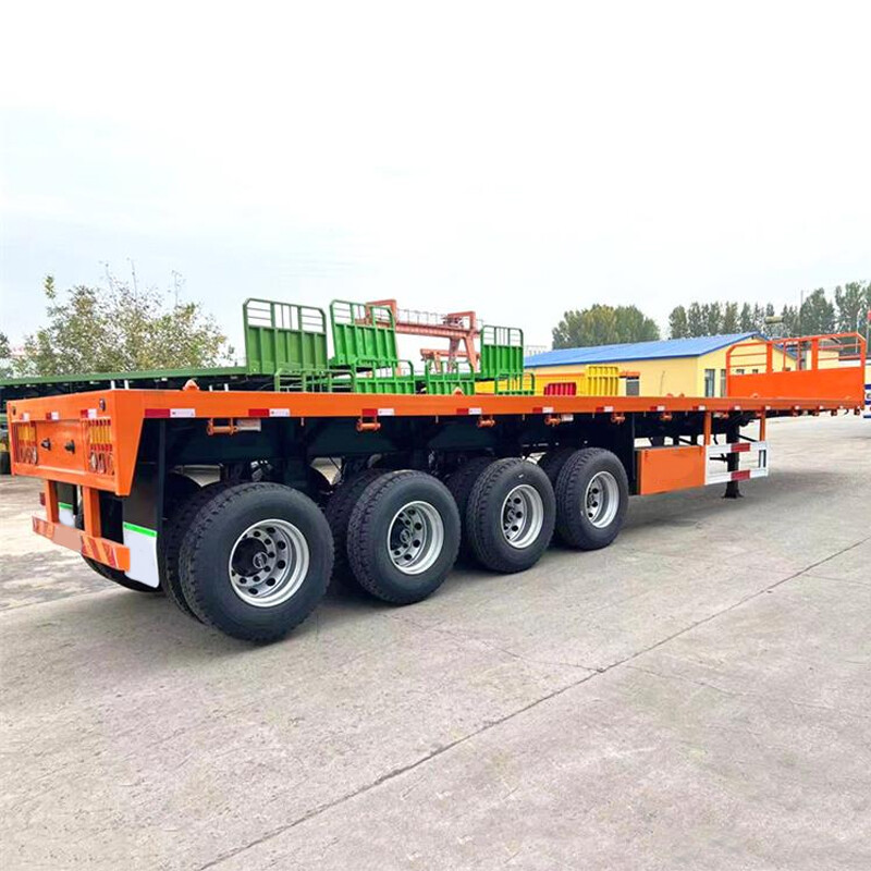 New Flatbed Semi Trailer 4 Axle Flatbed Semi Trailers for Sale