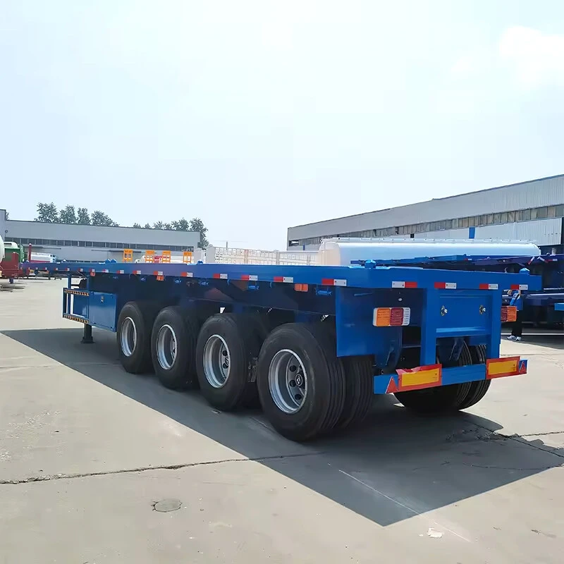 New Flatbed Semi Trailer 4 Axle Flatbed Semi Trailers for Sale