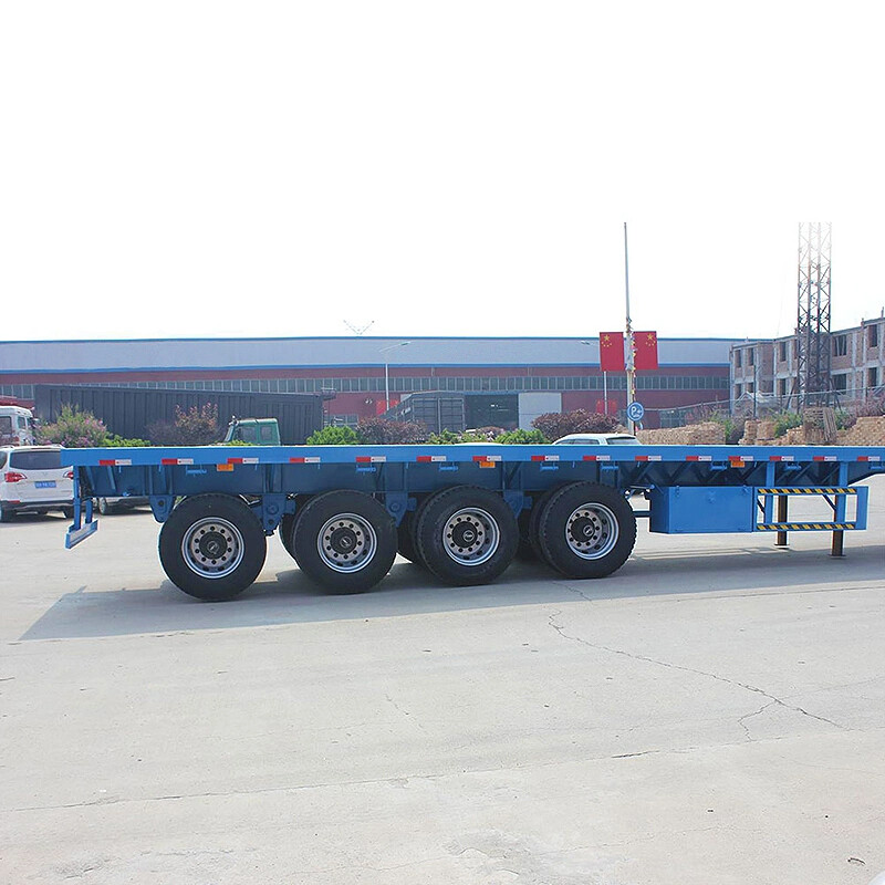 4 Axles 80-100 Tons Flatbed Container Semi Truck Trailers