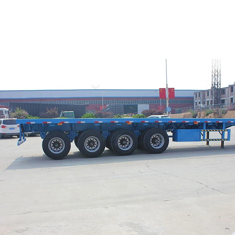 4 Axles 80-100 Tons Flatbed Container Semi Truck Trailers