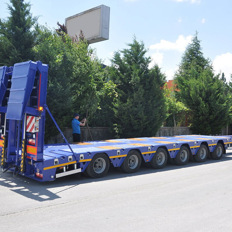 Heavy Duty Hydraulic 6 Axles 200ton Low Bed Semi Trailer