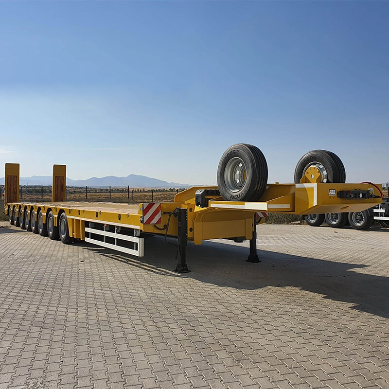 Heavy Duty Hydraulic 6 Axles 200ton Low Bed Semi Trailer