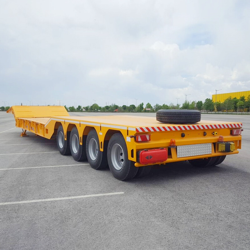 4 Lines 8 Axles 110 Tons Extendable Low Bed Trailer