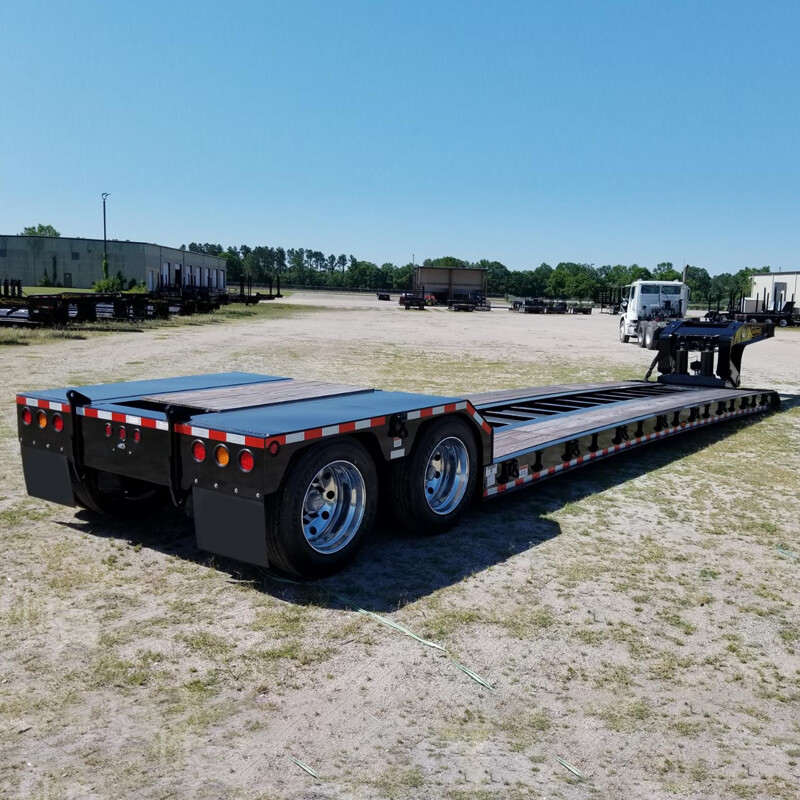 2-Axle 45T Lowbed Semi-Trailer For Transporting Wheel Loader