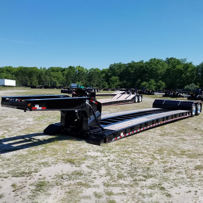2-Axle 45T Lowbed Semi-Trailer For Transporting Wheel Loader