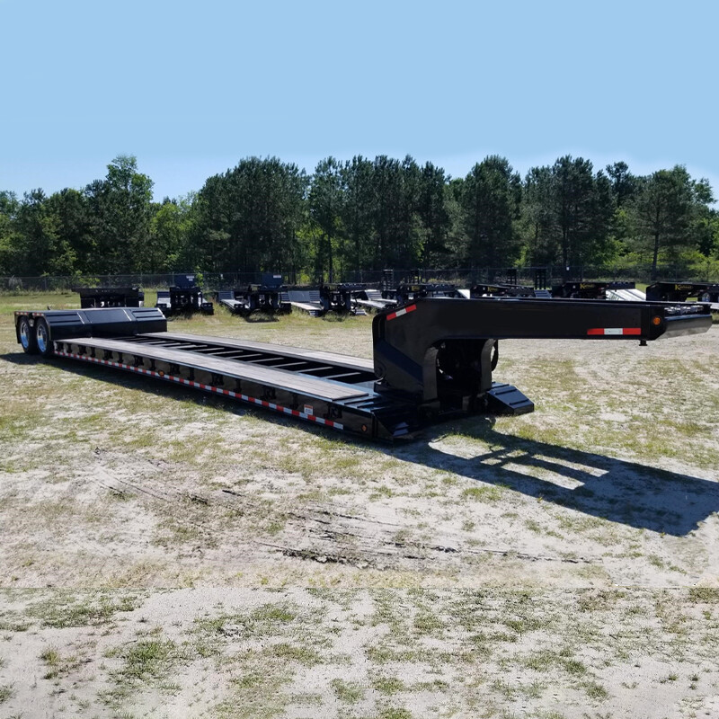 2-Axle 45T Lowbed Semi-Trailer For Transporting Wheel Loader