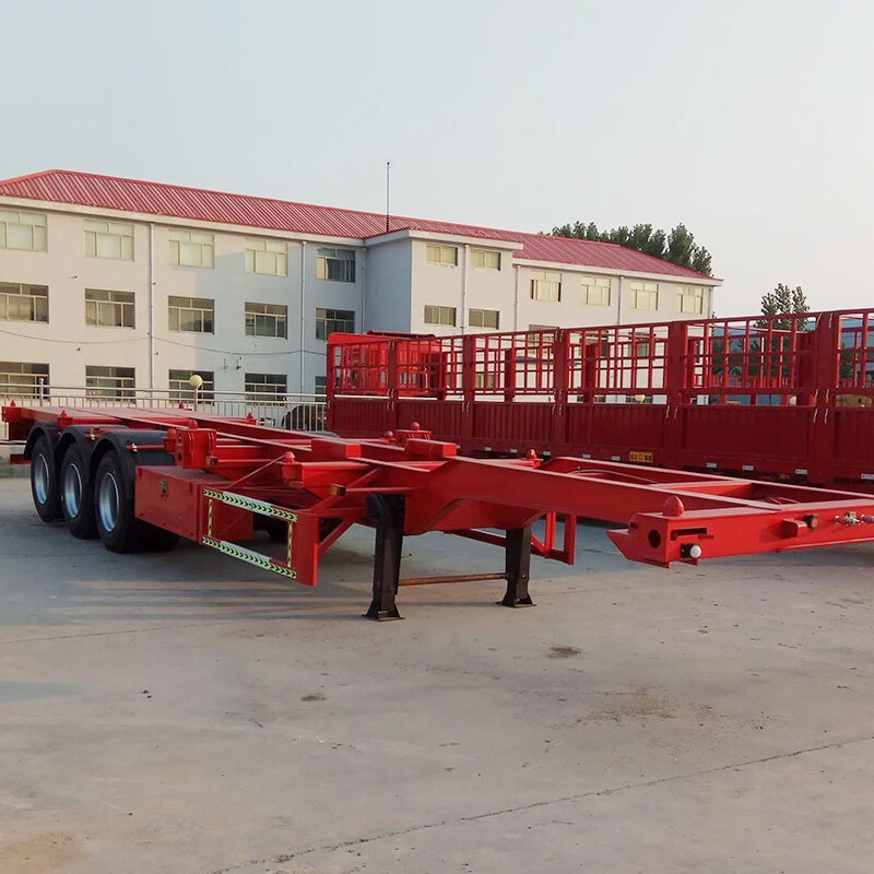 3 Axles 20ft Skeleton Container Trailer