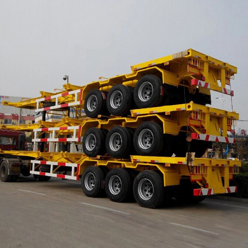 3 Axles 20ft Skeleton Container Trailer