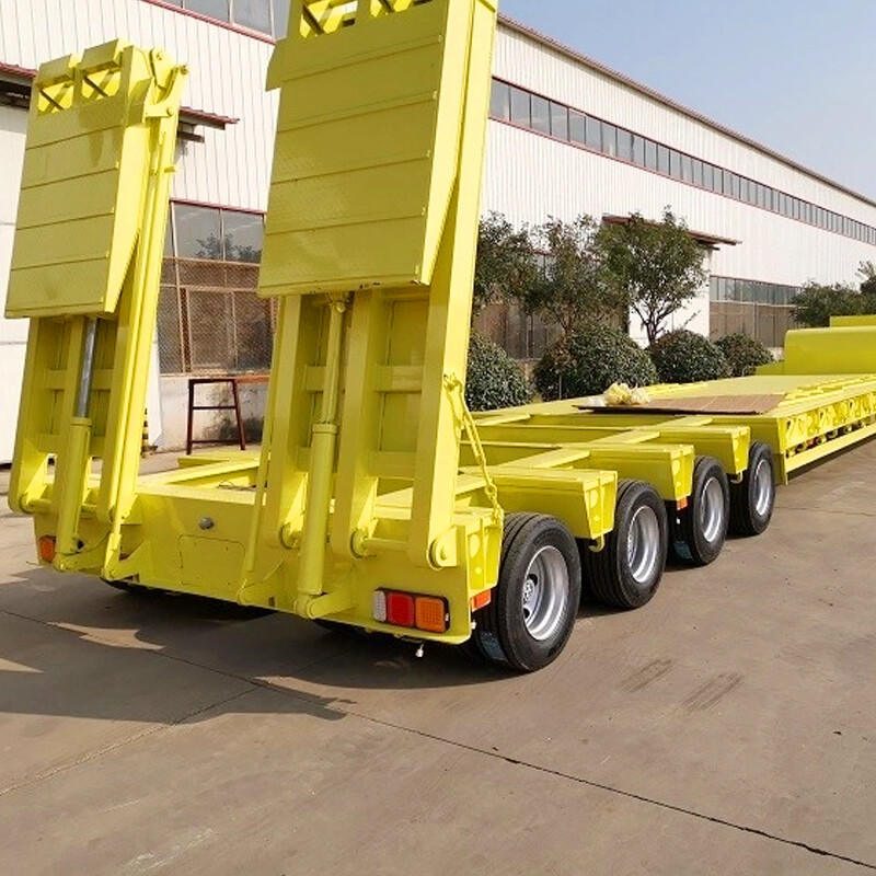 4 Axles Detachable Gooseneck Low Bed Trailer