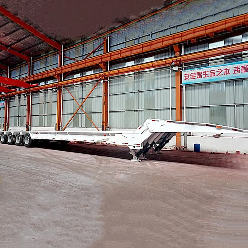 4 Axles Detachable Gooseneck Low Bed Trailer