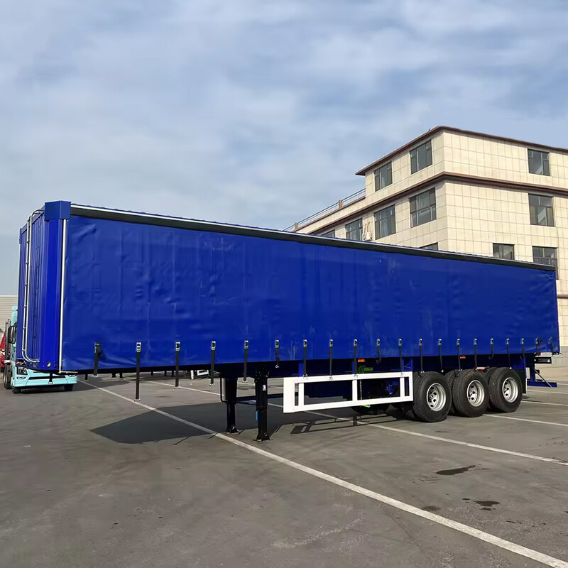 2 Axle, 3 Axle Side Curtain Cargo Type Truck Trailer With Tarpaulin