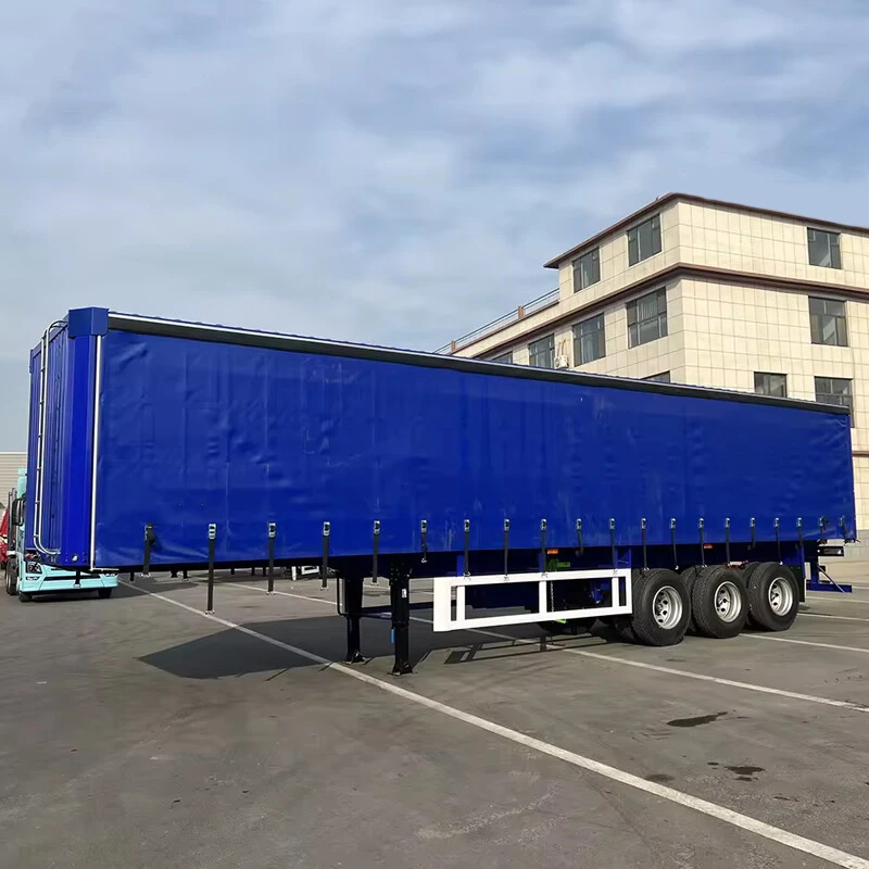 2 Axle, 3 Axle Side Curtain Cargo Type Truck Trailer With Tarpaulin