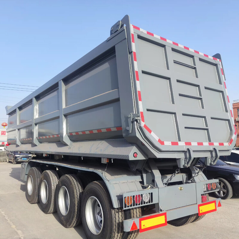40 Cube Meters 4 Axles 60T Tipping Trailer