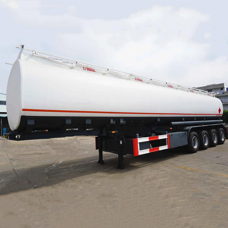 4 axles 54000liters 6 compartments oil tank fuel semi trailers