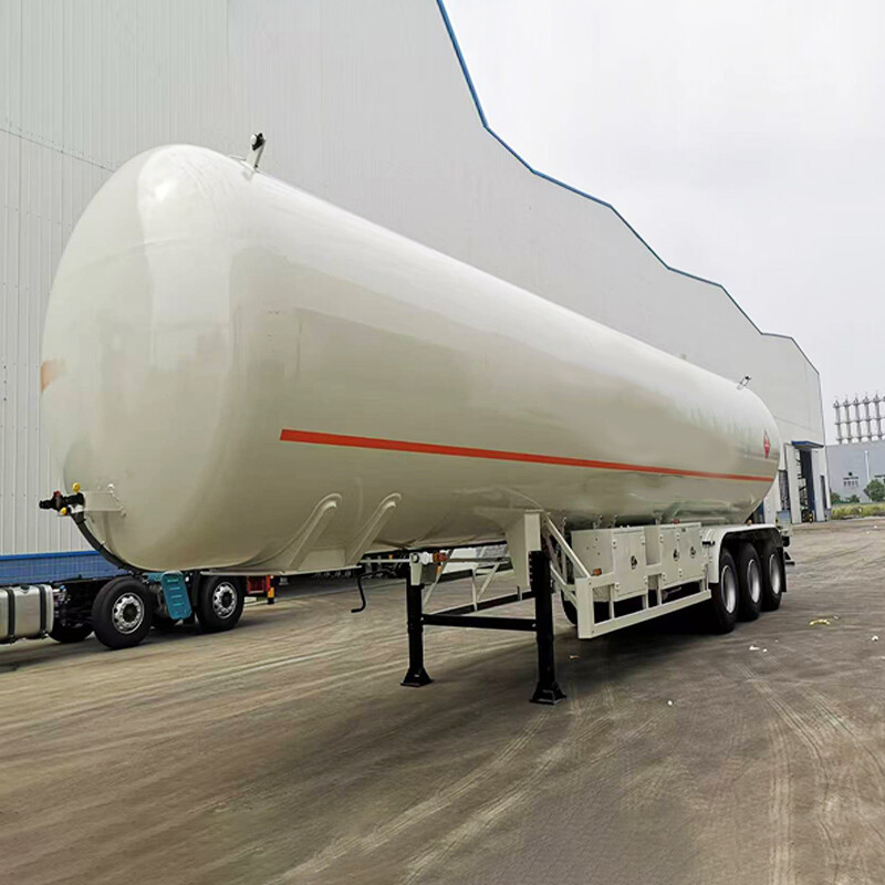 3 Axle LNG Tank Semi-Trailer With Vacuum Insulation