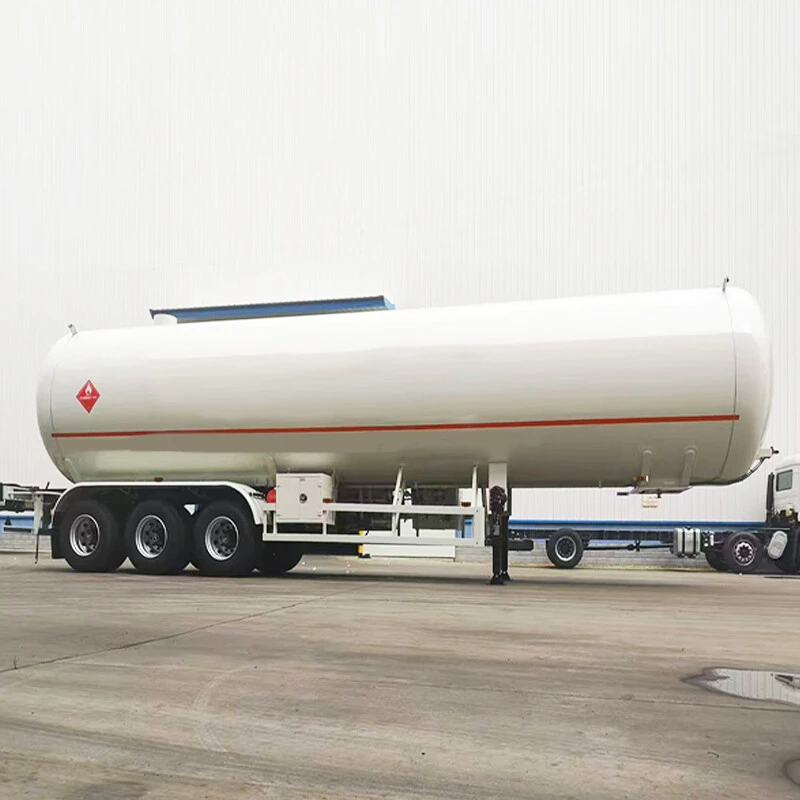 3 Axle LNG Tank Semi-Trailer With Vacuum Insulation