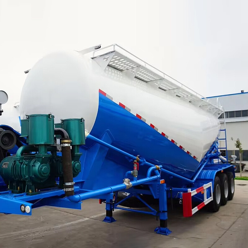 40CBM 3-Axle Bulk Cement Semi-trailer with Air Compressor