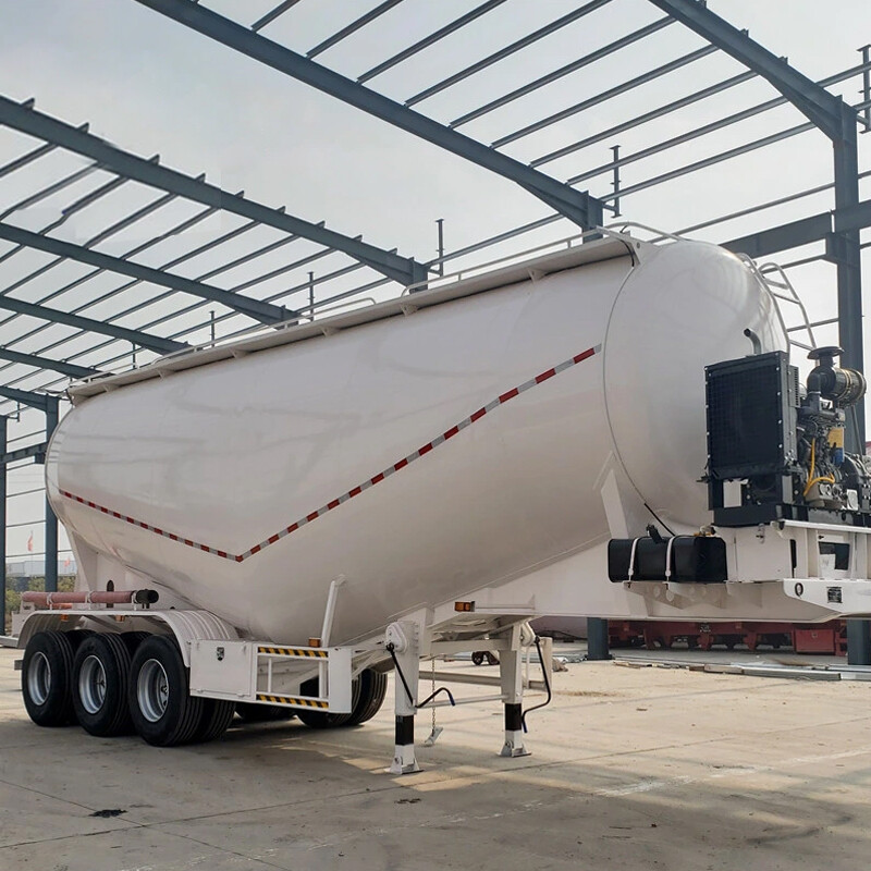 40CBM 3-Axle Bulk Cement Semi-trailer with Air Compressor