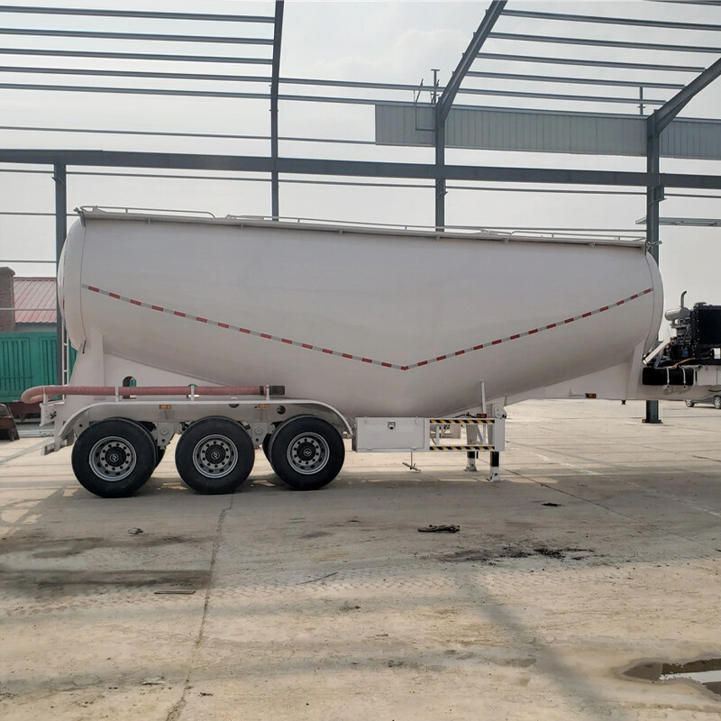 40CBM 3-Axle Bulk Cement Semi-trailer with Air Compressor