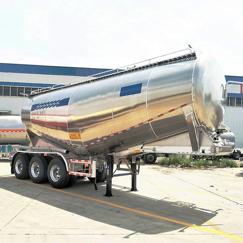 Aluminum Alloy 40 Cbm Dry Bulk Flour Powder Tanker Trailer