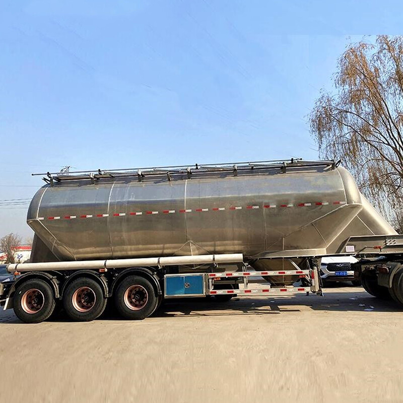 Aluminum Alloy 40 Cbm Dry Bulk Flour Powder Tanker Trailer