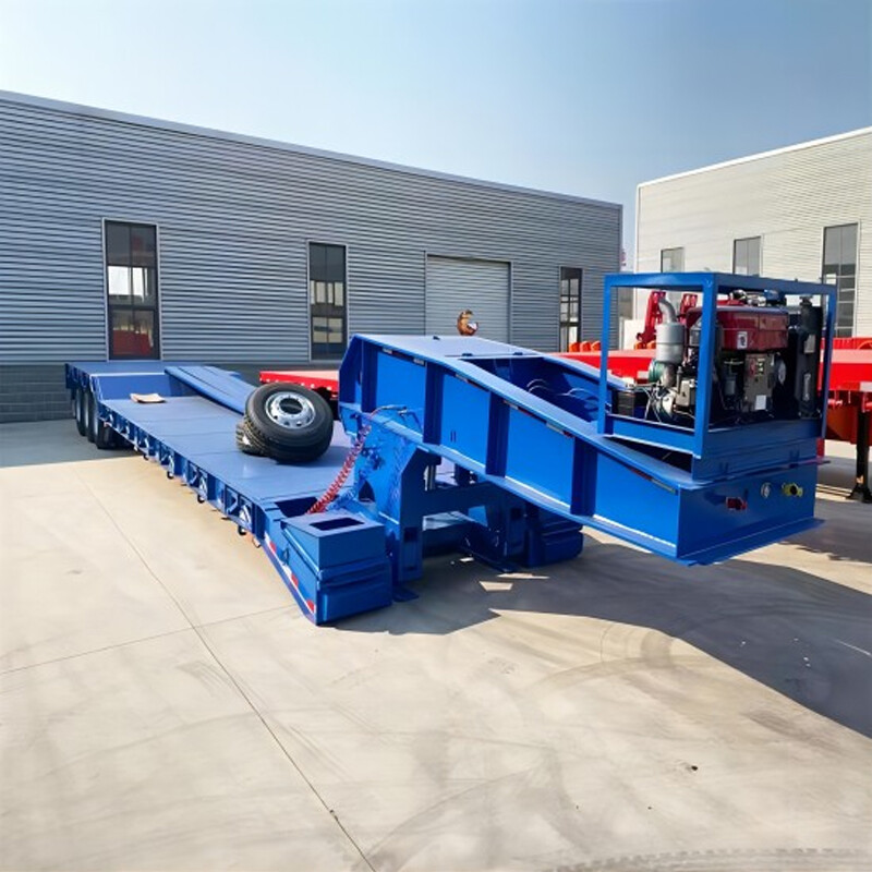 3 Axles 80 Ton Detachable Gooseneck Lowboy Trailer