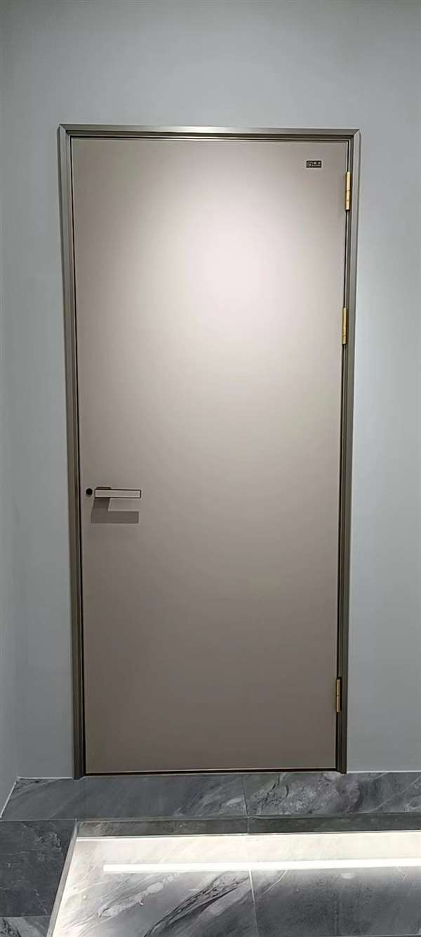 Aluminum wood charcoal crystal door