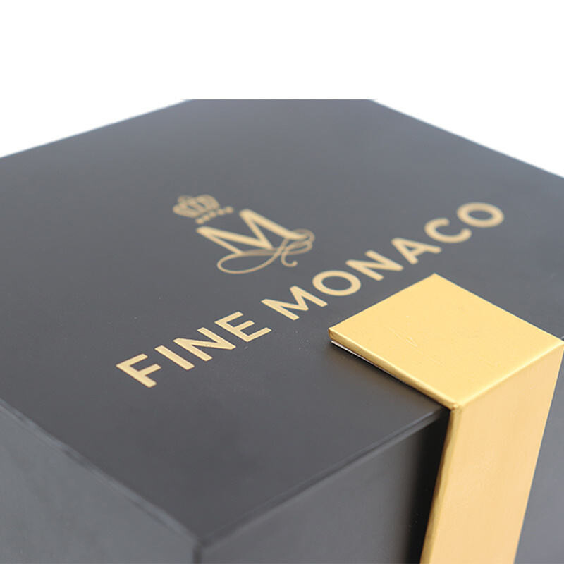 wholesale Custom logo magnetic black luxury gift caviar packaging can put ice pack caviar boutique gift box with foam insert