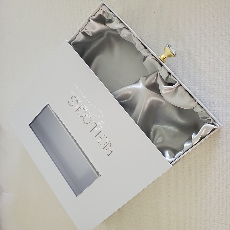 human hair packaging custom printing logo luxury gift wig with handle