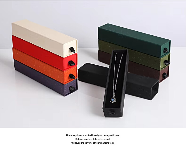  Luxury Drawer Jewelry Box Packaging with Custom Foam Insert - Eco-Friendly & Stylish