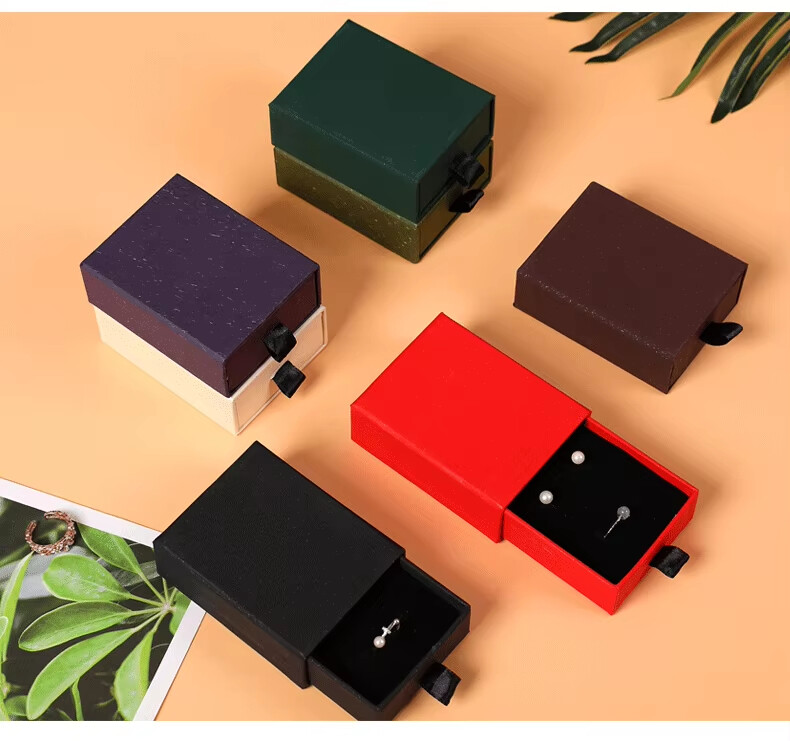  Luxury Drawer Jewelry Box Packaging with Custom Foam Insert - Eco-Friendly & Stylish