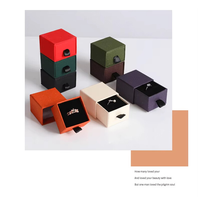  Luxury Drawer Jewelry Box Packaging with Custom Foam Insert - Eco-Friendly & Stylish