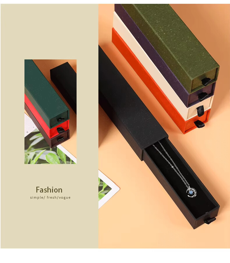  Luxury Drawer Jewelry Box Packaging with Custom Foam Insert - Eco-Friendly & Stylish