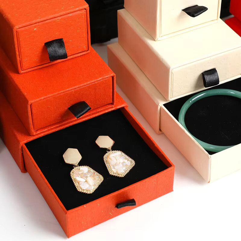  Luxury Drawer Jewelry Box Packaging with Custom Foam Insert - Eco-Friendly & Stylish