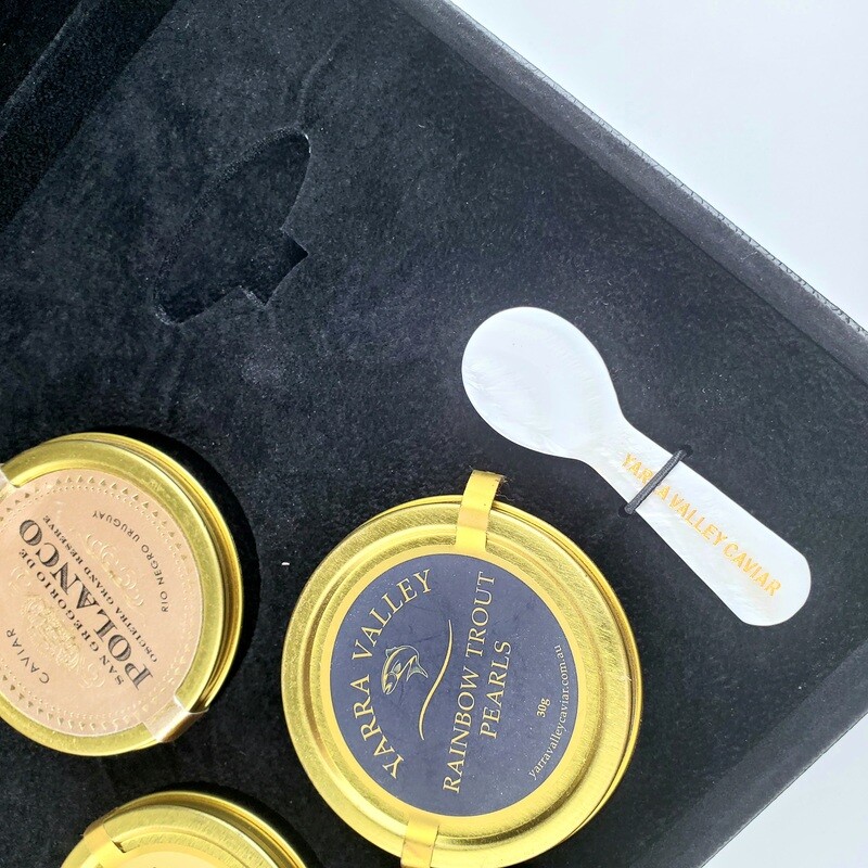 Factory Direct Pink Magnetic Spoon Boxes with Foam Insert - 5 Oz MDF Caviar Packaging Box