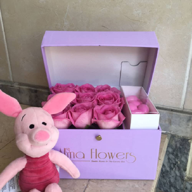  Custom Floral Circle Cardboard Mother's Day Gift Box with Drawer - Elegant Macaron Packaging