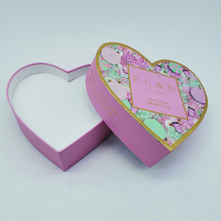 Customized Luxury Heart Shape Chocolate Packaging Boxes - Rigid Kraft Plastic Insert