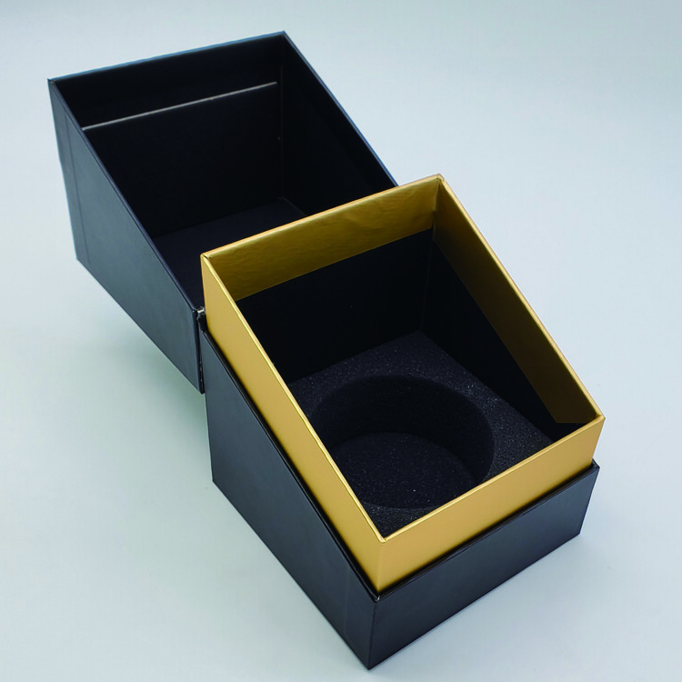  Custom Eco-Friendly Luxury Paper Candle Box with Foam Insert - Black Gift Box for Candles