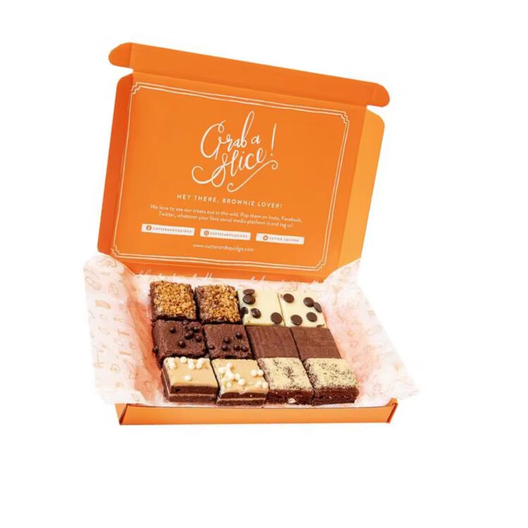  Wholesale Customized Luxury Corrugated Eco-Friendly Cardboard Shipping Boxes for Moon Cakes & Brownies