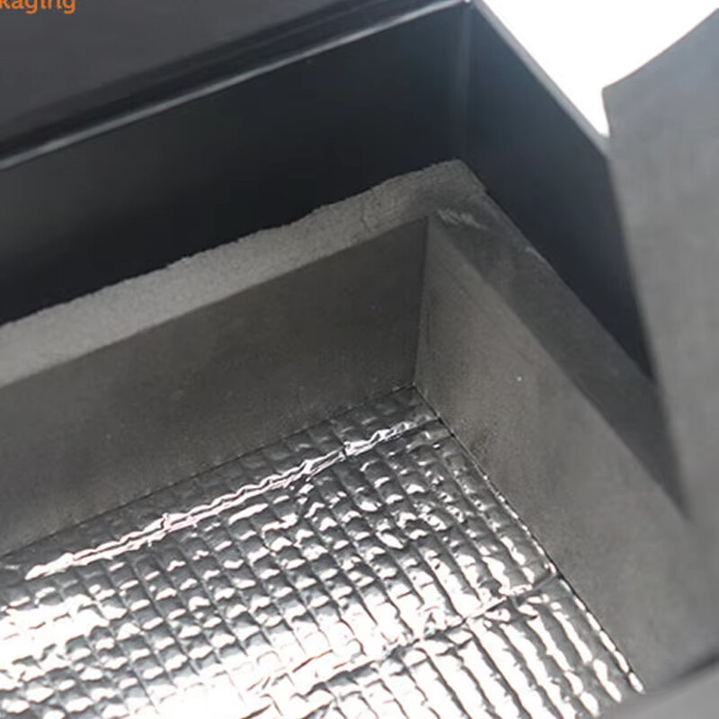  Custom Luxury Magnetic Black Caviar Gift Boxes with Ice Pack & Foam Insert - Wholesale