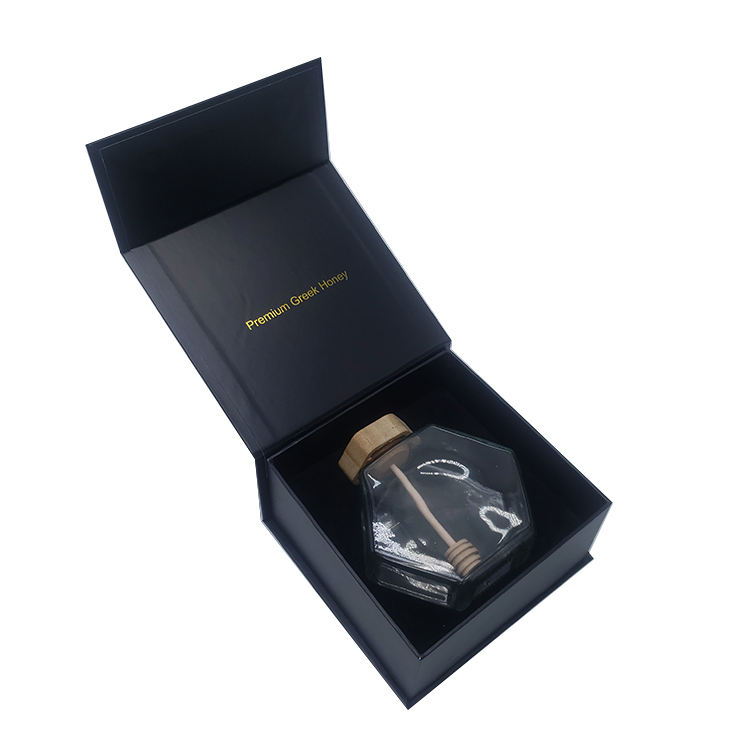  Customized Luxury Honey Packaging with Recycled Foam Inserts & Magnetic Bottles for Unique Gift Boxes