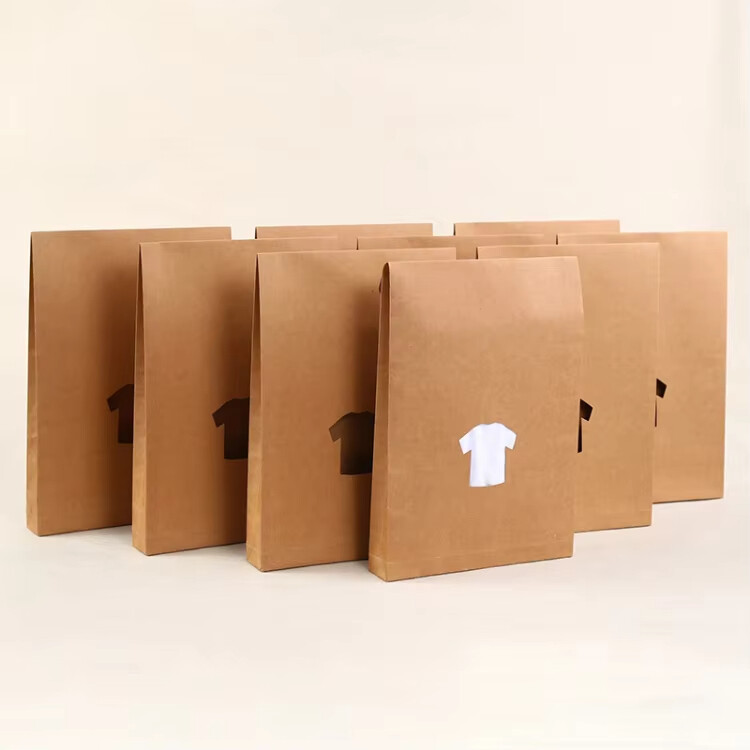  Custom Luxury Kraft Paper Clothing Shipping Boxes with Foldable Design for Men's T-Shirts