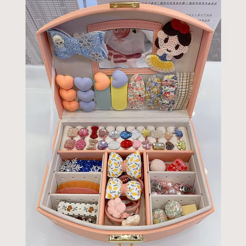  Wholesale Black PU Leather & Velvet Kids Jewelry Boxes for Gift & Craft Packaging