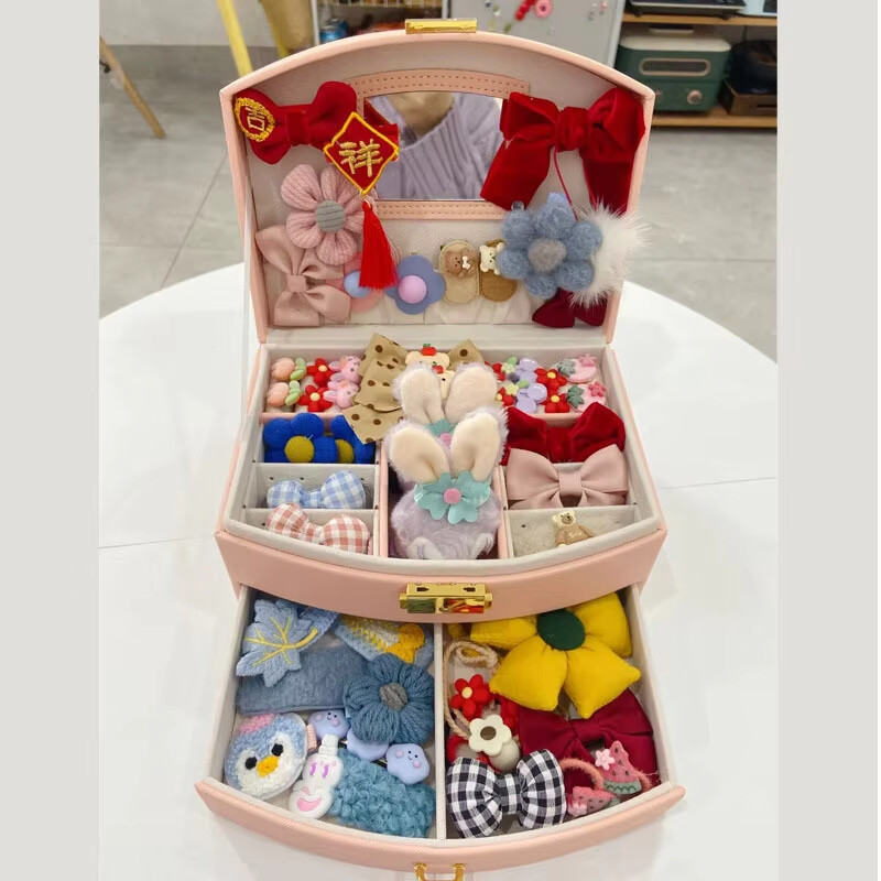  Wholesale Black PU Leather & Velvet Kids Jewelry Boxes for Gift & Craft Packaging