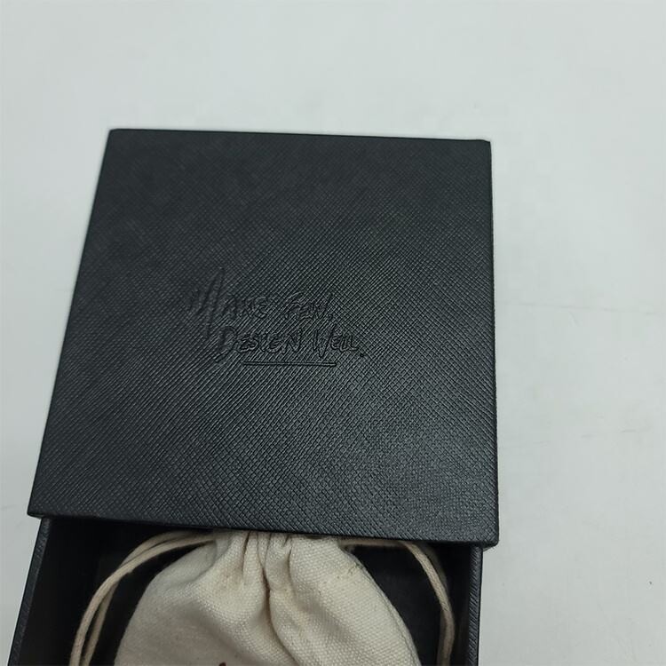  Customized OEM UV Coated Ring Box with Embossed Logo - High-Quality Suede Jewelry Pouch from Pakistan