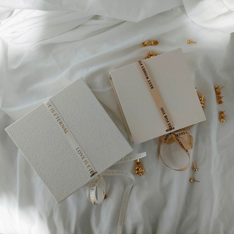  Custom White Cardboard Jewelry Gift Boxes with Bag & Direct Factory Quality